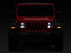 Raxiom 18-23 Jeep Wrangler JL Axial Series 9-In Angel Eye LED Headlights- Blk Housing (Clear Lens) - J177416 Photo - Close Up
