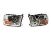 Raxiom 09-18 Dodge RAM 1500 Axial OEM Rep Headlights w/ Single Bulb- Chrome Housing (Clear Lens) - R118018 Photo - Close Up
