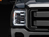 Raxiom 11-16 Ford F-250 Super Duty LED Projector Headlights - Chrome Housing (Clear Lens) - SD3621 Photo - Close Up