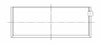 ACL Chevrolet V8 305-350-400 Race Series Narrowed Conrod Rod Bearing Set - 8B663HN-STD Technical Drawing