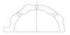 ACL Ford Prod. V8 4.6/5.4L Race Series Engine Crankshaft Main Bearing Set - 5M7296H-.025 Technical Drawing