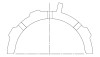 ACL Ford Prod. V8 4.6/5.4L Race Series Engine Crankshaft Main Bearing Set - 5M7296H-.025 Technical Drawing