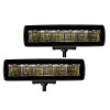 Go Rhino Xplor Blackout Series Sixline LED Flood Light Kit (Surface/Threaded Stud Mnt) - Blk (Pair) - 750300621FBS Photo - Primary