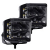 Go Rhino Xplor Blackout Series Cube LED Sideline Spot Light Kit (Surface Mount) 4x3 - Blk (Pair) - 750700321SCS Photo - Unmounted