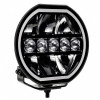 Go Rhino Xplor Blackout Series Maxline LED Hi/Low Beam w/Multi DRL (Surface Mount) 7in. - Blk - 751080711CRS Photo - Unmounted