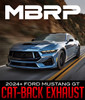 MBRP 2024+ For Mustang GT (S650) 3in Cat-Back Quad Tip - 4in Carbon Fiber Tips - S72553CF