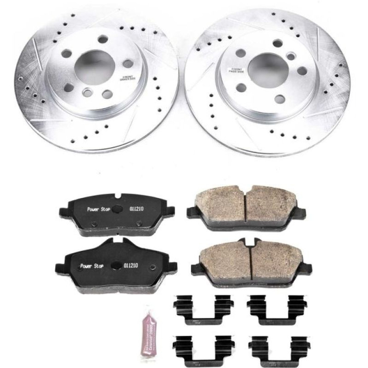 Power Stop CRK7980 Front Z23 Evolution Sport Geomet Coated Brake Kit Power Stop CRK7980 Front Z23 Evolution Sport Geomet Coated Brake Kit