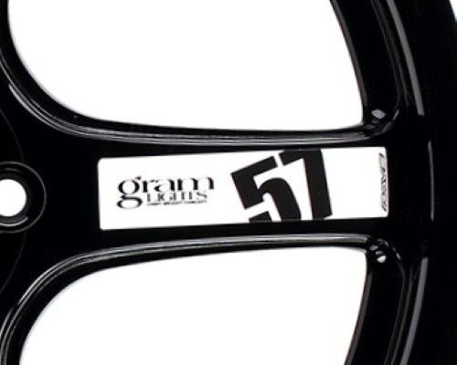 Gram Lights 57DR/57CR Spoke Sticker White (2 PCS) - WC57SSTKW - JCE Racing