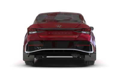 Rally Armor 2024 Hyundai Elantra Black Mud Flap Metallic Black Logo - MF119-UR-BLK-MBK User 1