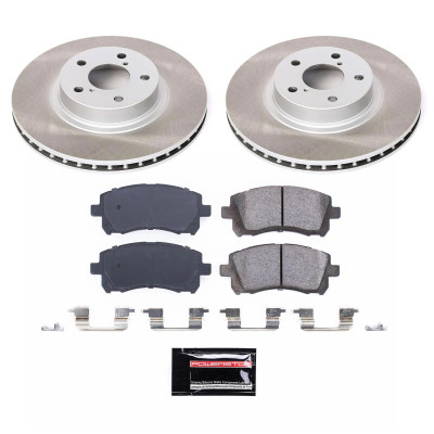 Power Stop 2000 Subaru Outback Front Semi-Coated Rotor Kit - SC1120 Photo - Primary