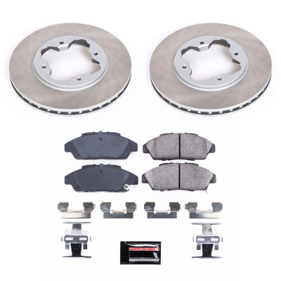 Power Stop 90-93 Honda Accord Front Semi-Coated Rotor Kit - SC3164 Photo - Primary