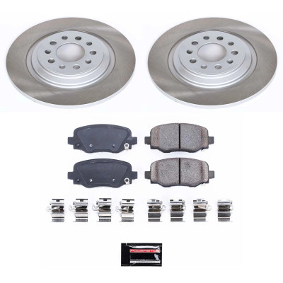 Power Stop 14-22 Jeep Cherokee Rear Semi-Coated Rotor Kit - SC6542 Photo - Primary