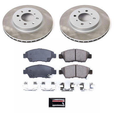 Power Stop 07-08 Honda Fit Front Semi-Coated Rotor Kit - SC694 Photo - Primary