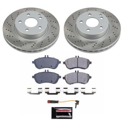 Power Stop 08-12 Mercedes-Benz C300 Front Semi-Coated Rotor Kit - SC7766 Photo - Primary