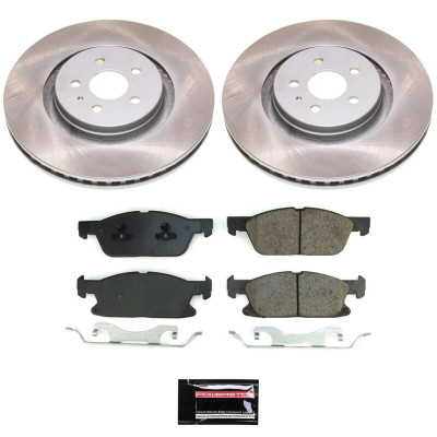 Power Stop 17-20 Lincoln MKZ Front Semi-Coated Rotor Kit - SC8960 Photo - Primary