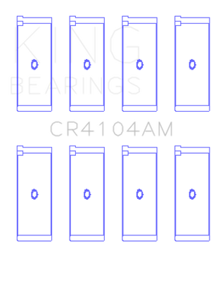 King Engine Bearings Audi Abb/Abm/Adp/Pp/Rn (Size +0.75mm) Connecting Rod Bearing Set - CR4104AM0.75 Photo - Primary