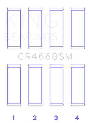 King Engine Bearings Hyundai G4Ke/G4Kc (Size +0.50mm) Connecting Rod Bearing Set - CR4668SM0.5 Photo - Primary