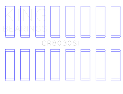 King Engine Bearings Chrysler Jeep V8 287 4.7L (Size +0.75mm) Connecting Rod Bearing Set - CR8030SI0.75 Photo - Primary