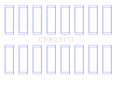 King Engine Bearings Chrysler Jeep V8 287 4.7L (Od+.002in) (Size +0.50mm) Connecting Rod Bearing Set - CR8031SI0.5 Photo - Primary