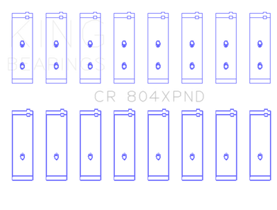 King Engine Bearings Ford 260Ci 289Ci 302 5.0L Windsor (Size STDX) Connecting Rod Bearing Set - CR804XPNDSTDX Photo - Primary