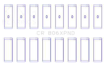King Engine Bearings Chrysler 361Ci 383Ci (Size STDX) Connecting Rod Bearing Set - CR806XPNDSTDX Photo - Primary