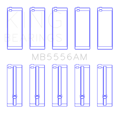 King Engine Bearings Suzuki G-13 (Size +0.50mm) Main Bearing Set - MB5556AM0.5 Photo - Primary