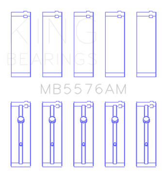 King Engine Bearings Ford J4B/J4C (Size +1.0mm) Main Bearing Set - MB5576AM1.0 Photo - Primary