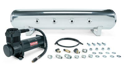 Air Lift 4 Gal. 7-Port Tank w/ Viair 444b Blk Compressor (Incl. Fittings & Mounting Hardware) - 27807 Photo - Primary