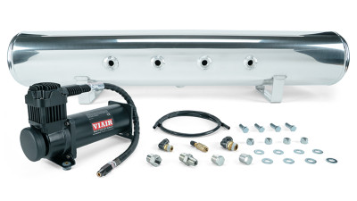 Air Lift 5 Gal. Polished Tank w/ Viair 444b Blk Compressor (Incl. Fittings & Mounting Hardware) - 27808 Photo - Primary