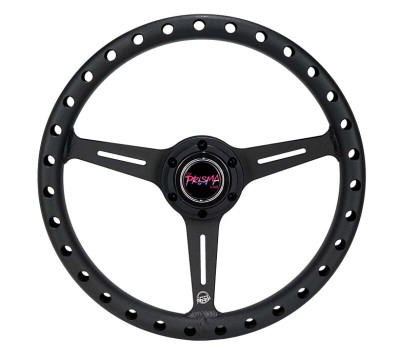 NRG Aluminum Steering Wheel 330mm - Extra Light - Ergonomic Grip - Anadized Black - RST-072-BK Photo - Primary