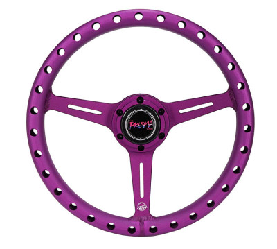 NRG Aluminum Steering Wheel 330mm - Extra Light - Ergonomic Grip - Anadized Purple - RST-072-PP Photo - Primary