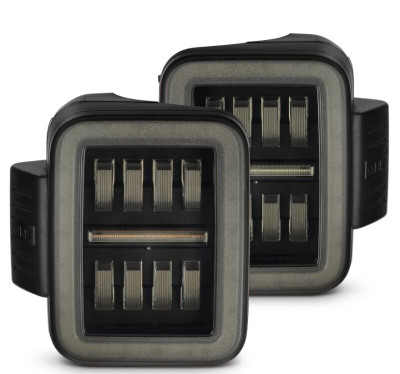 AlphaRex 19-24 Jeep Gladiator JT Nova-Series Prismatic LED Tail Lights - Alpha-Black - 602050 Photo - Primary