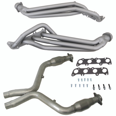 BBK 11-14 Ford Mustang GT 1-3/4 Long Tube Headers w/High Flow Catted X-Pipe (Ti Ceramic) - 16331 Photo - Primary