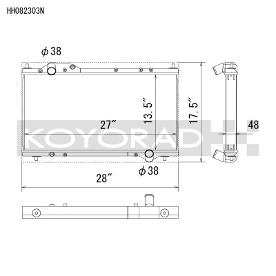 Koyo 91-05 Acura NSX Competition Spec All-Aluminum Radiator - HH082303N Photo - Primary