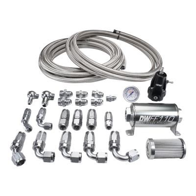 Deatschwerks X2 Series Pump Module -8AN Feed w/ -6AN return CPE Plumbing Kit for 92-00 Honda Civic - 6-624 Photo - Primary