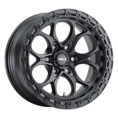 Weld 17x9 Ledge Bead Lock 6x139.7 ET0 BS 5.00 106.1 Hub Bore - Satin Black / Gloss BLK Ring - W90179084500 Photo - Primary