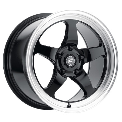 Forgestar 18x5 D5 Drag 5x120.65 ET-10 BS 2.6 Gloss BLK / Diamond Lip 78.1 Bore - F0918C063N10 Photo - Primary