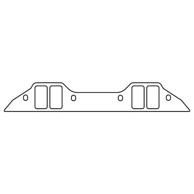 Cometic Chrysler BB B/RB V8 .060in Fiber Intake Mani Gskt Set-2.260in x 1.210in Rectangular Ports - C15326FC Photo - Primary