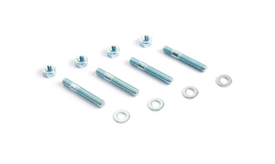 Cometic Carburetor Studs 2in Zinc Plated - Set of 4 With Washers and Nuts - CF1001 Photo - Primary