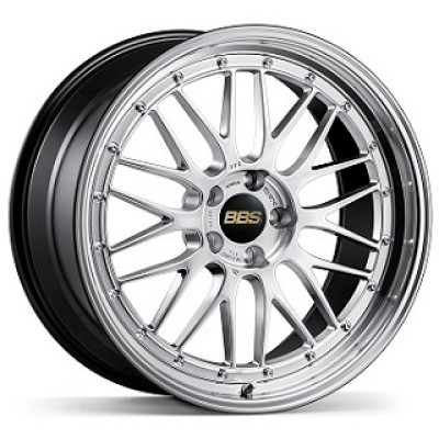 BBS LM 20x12 5x130 ET50 CB71.6 Diamond Silver Wheel w/ Diamond Cut Machined Lip - LM472DSPK-BKBD Photo - Primary