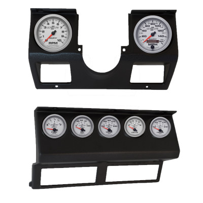 Autometer Ultra-Lite II Direct Fit Dash Kit 87-96 Jeep Wrangler YJ (Tach/MPH/FL/OilP/WTMP/VLT/TRNS) - 7040-14 Photo - Primary