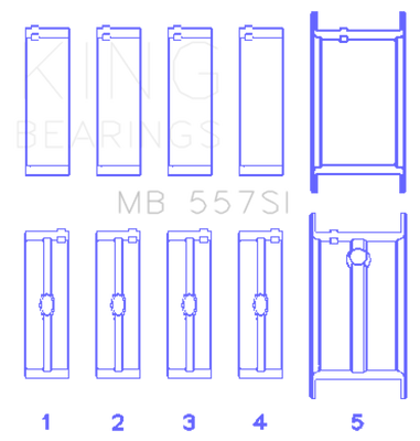 King Engine Bearings For General Motors 262/267/302/307/327/350 - MB557SI010 Photo - Primary