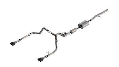 Borla 2024 Chevy Silverado 1500 6.2L V8 S-Type Catback Exhaust w/ Simulator - CF Black Anodized - 140994CFBA Photo - Primary