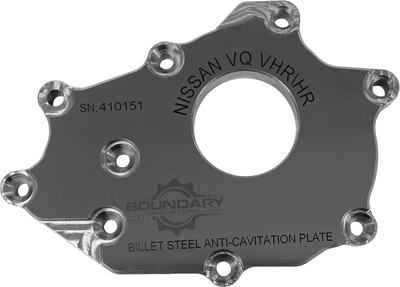 Boundary Nissan VQ DE 3.5L Steel Anti-Cavitation High Flow Billet Back Plate - VQ-BBP-DE User 1