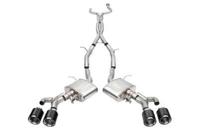 Corsa 22-25 Cadillac CT4 V Blackwing 3in Dual Mode Active Cat-Back 4.5in CF Polished Dual Rear Tip - 21317CF Photo - Primary