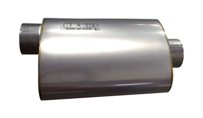 Kooks 3in Oval Center/Offset Muffler 12in Long Body Stainless Steel - MUF-018 Photo - Primary
