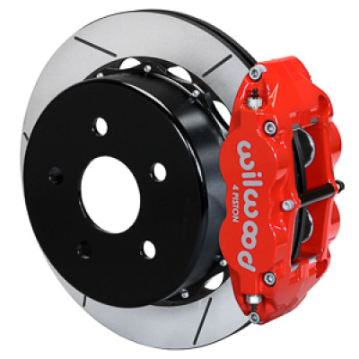 Wilwood 20-21 Jeep Gladiator Narrow Superlite 4R Rear Brake Kit Slotted 13.50in Rotor w/Lines - Red - 140-18076-R Photo - Primary