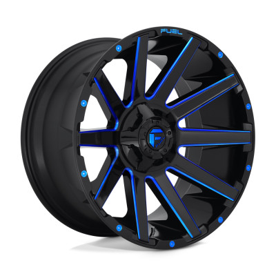 FUEL D644 CONTRA GLOSS BLACK BLUE TINTED CLEAR 20X10 6X135/6X139.7-19mm