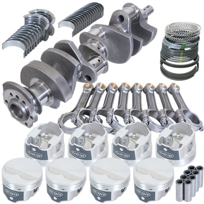 Eagle Chevy 350 IMCA 3.480in Crank 5.700in I-Beam Rods -3.7cc 4.000in Pistons Rotating Assembly - 13302C000 Photo - Primary