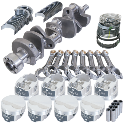Eagle Chevy LT1350 1Pc 3.480in Crank 5.700in I-Beam Rods -3.7cc 4.030in Pistons Rotating Assembly - 13302L030 Photo - Primary